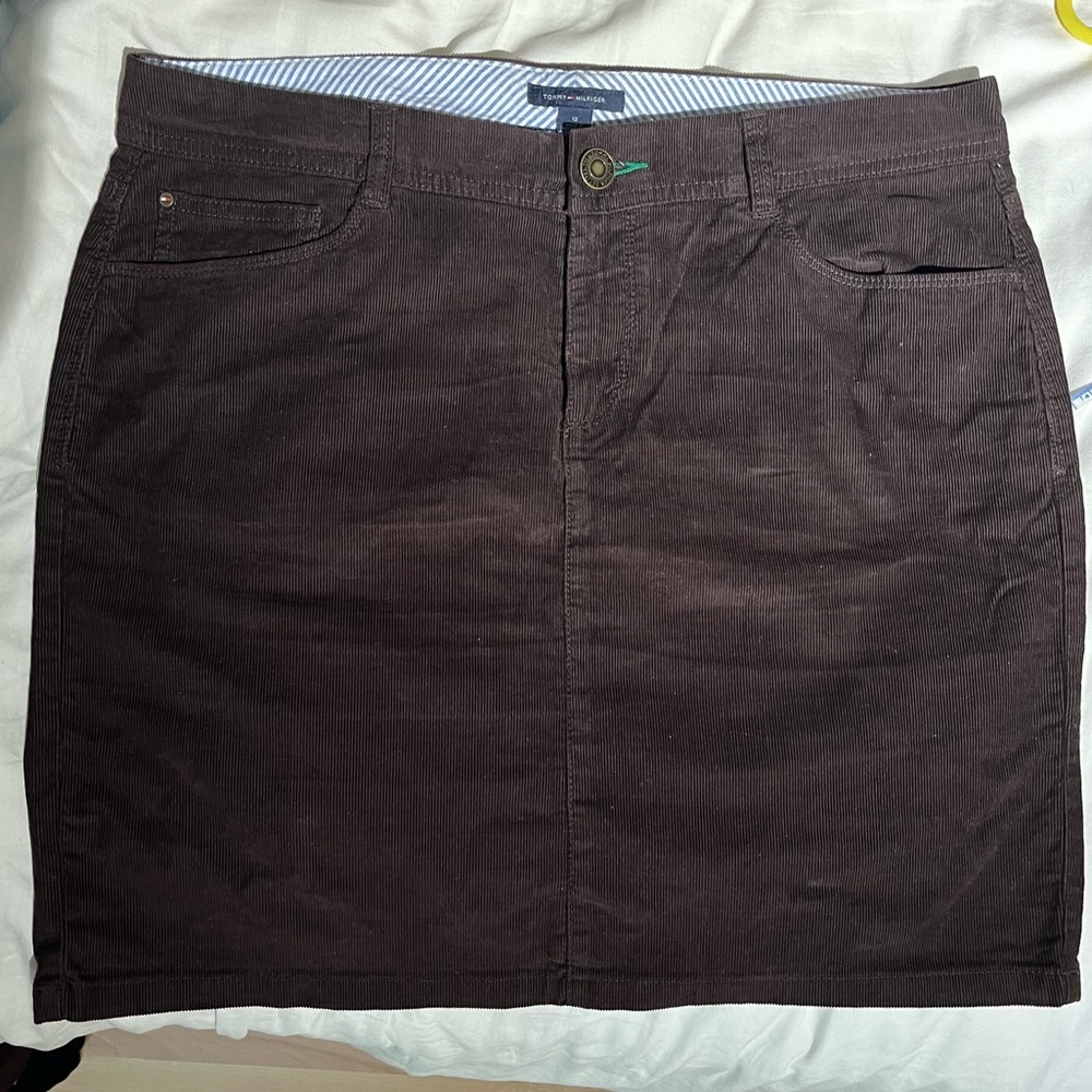 Mini brown corduroy Tommy Hilfiger skirt